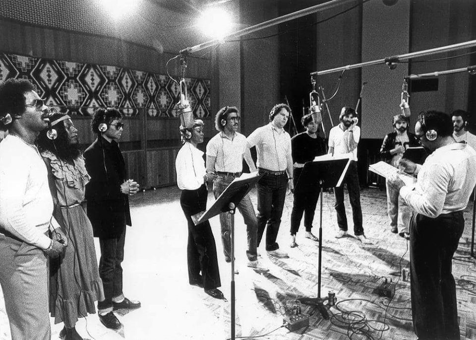 This “All-Star Choir” gathered in Ocean Way Studio A to record backing vocals for Donna Summer’s song “State of Independence” in 1982. Bruce Swedien, who engineered, says “No one else could have gotten that group together in one studio.”