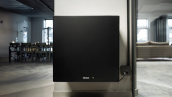 The Genelec 3440A Smart IP PoE Subwoofer can be floor, wall or ceiling-mounted.