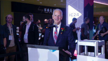 David Labuskes at Wednesday's InfoComm ribbon cutting ceremony. Photo: John Staley.