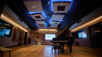 The sizable live room at Sony 5020 Madrid.