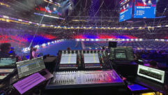 Dodd Technologies deployed a DiGiCo SD12-96 console at the recent US Olympic Swimming Team Trials held at Lucas Oil Stadium in Indianapolis. Photo: Robert Gough.