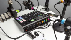 The original Rode Rodecaster Pro mixer/interface (seen here) remains one of the most popular options in use, according to the survey, despite having been replaced by the Rodecaster Pro II a few years ago. Photo: Rode.
