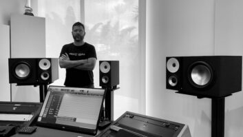 Latin Grammy Award-winning mixing and mastering engineer Stefano Pizzaia and his new Amphion monitors.