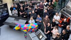 SSL’s Oxford headquarters with visitors...and an ox.