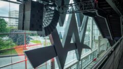 The WWE headquarters in Stamford, CT now sports a sizable PK Sound T10 robotic line array system.