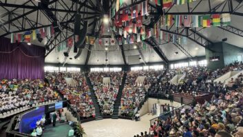 CVAV Australia recently had to create and install a P.A. system for Fiji’s World Harvest Centre—a round church building that can hold more than 3,500 worshippers, a full band, production, and a 100-member choir.