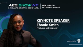 Acclaimed producer and engineer Ebonie Smith will be the keynote speaker at AES Show 2024