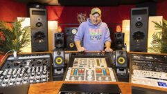 Mastering engineer Howie Weinberg in his Laurel Canyon home studio outfitted with KRK V-Series monitors.