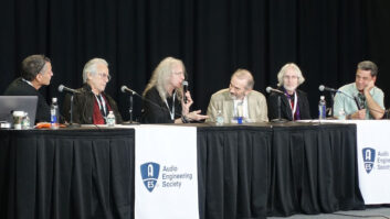 Pictured L-R: film director Denny Tedesco; musicians Danny Kortchmar and Waddy Wachtel; record producer Russ Titelman; musician Steve Postell; and record producer Niko Bolas.