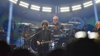 For the Jeff Lynne's ELO Over And Out Tour, Jeff Lynne belted nightly through a standard Shure 58. Photo: Clive Young.