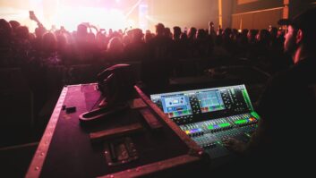 Beartooth's FOH engineer, Danny Harve, mixing the band on an Allen & Heath S5000 Surface. Photo: Kalle Knipst