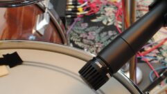 The Shure SM57 on a snare drum.